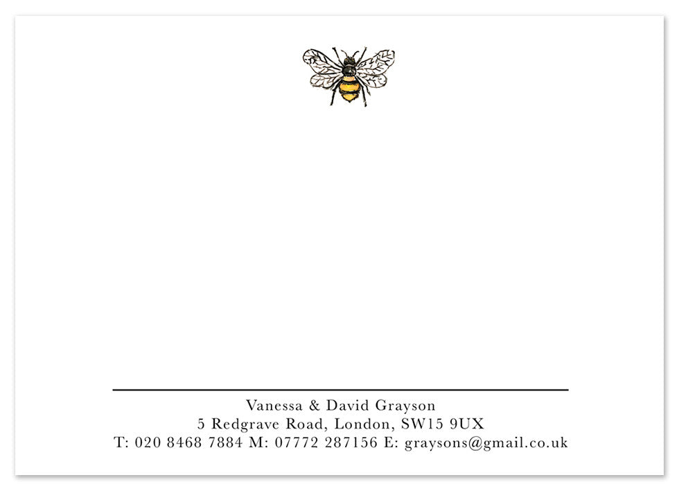 Bumble Bee - Personalised Personalised Stationery
