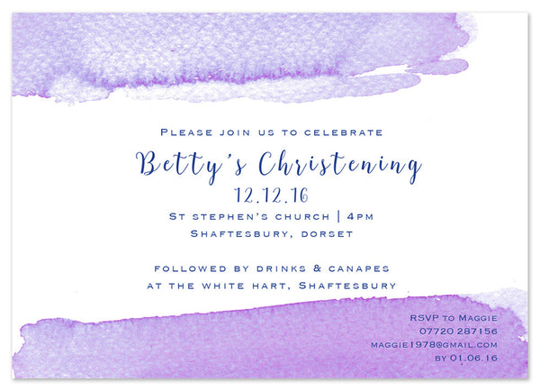 Lilac Wash - Personalised Personalised Stationery