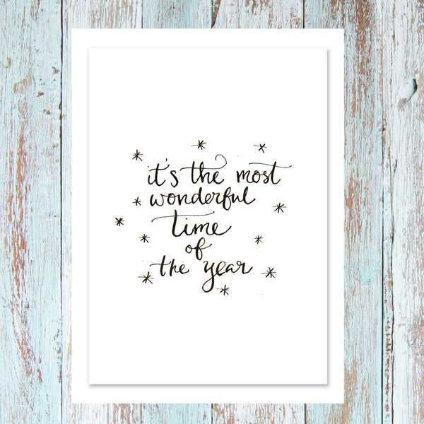 'The most wonderful time of the year' - Personalised card