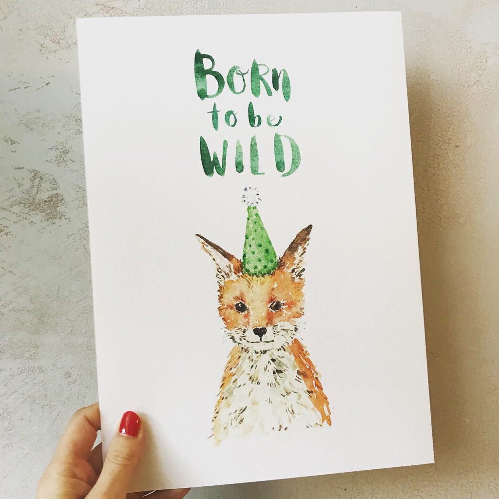 Born to be Wild Fox - Personalised Print