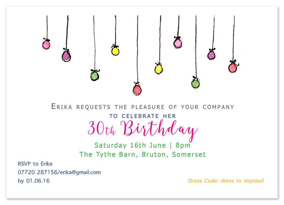 Bauble Garland - Personalised Personalised Stationery