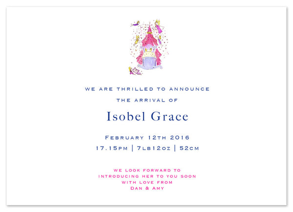 Pink Crib - Personalised Personalised Stationery