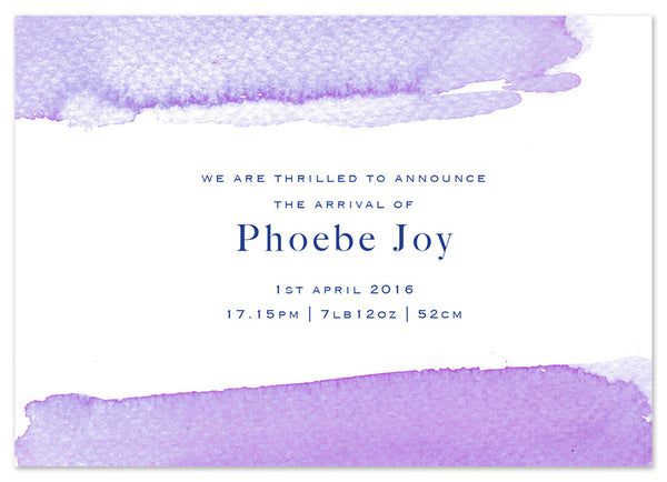 Lilac Wash - Personalised Personalised Stationery