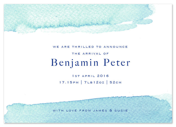 Teal Wash - Personalised Personalised Stationery