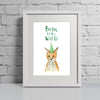 Born to be Wild Fox - Personalised Print
