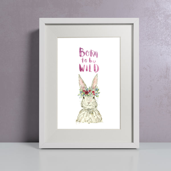 Born to be Wild Hare - Personalised Print