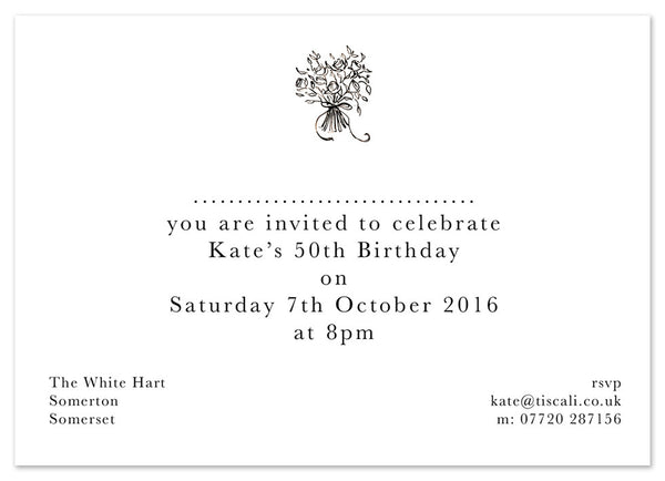 Tied Flowers - Personalised Personalised Stationery