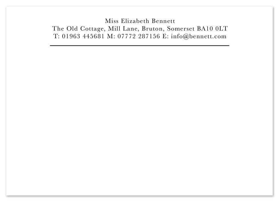 Classic - Personalised Personalised Stationery