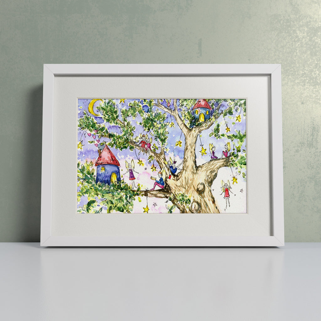 Fairy Tree House - Personalised Print