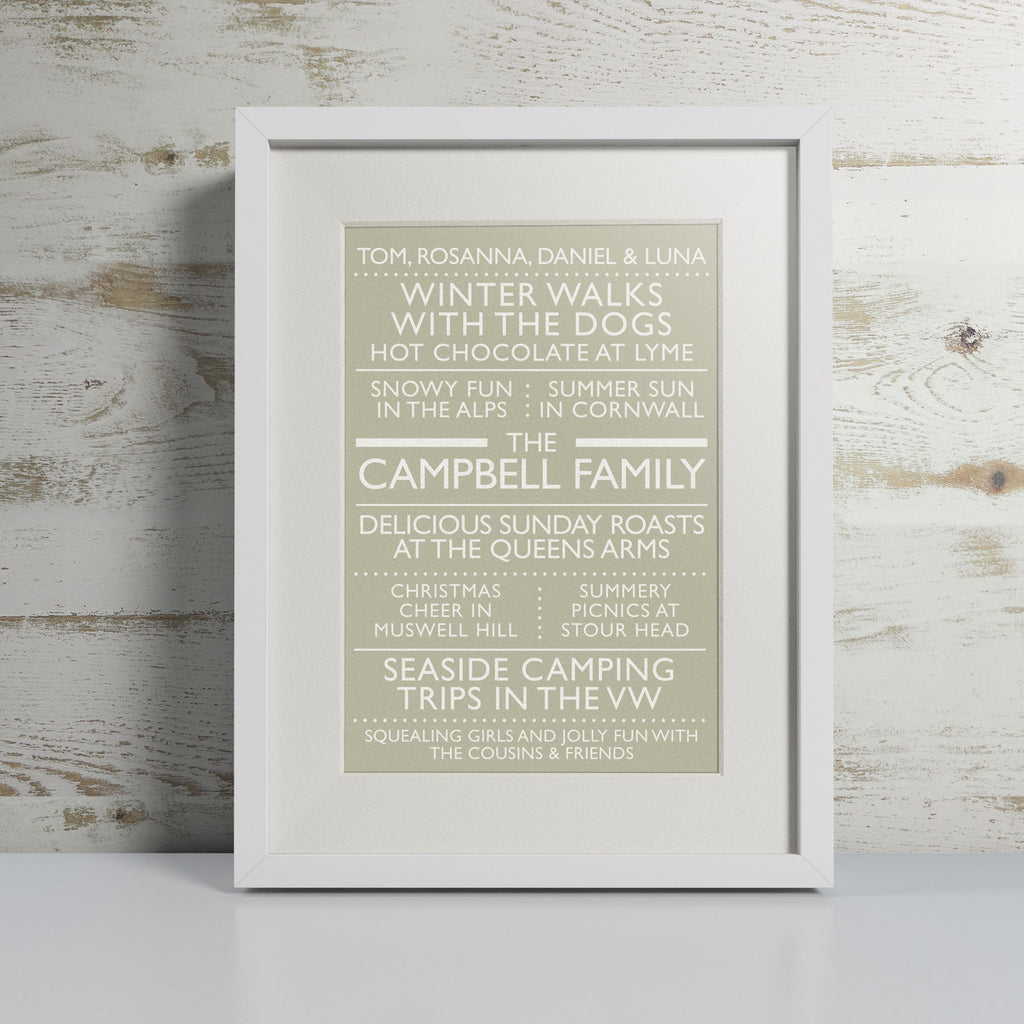 'Our Family' Neutral - Personalised 