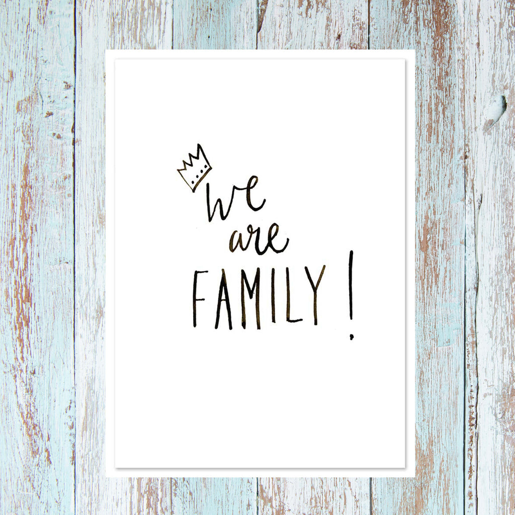 'We are family' - Personalised card