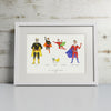 'Super You' Personalised Super Hero Family Print - Personalised 