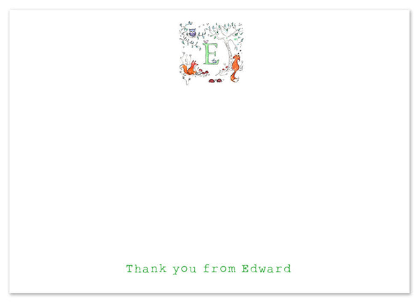 Woodland Initial - Personalised Personalised Stationery