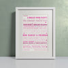 Likes Pinks - Personalised Print