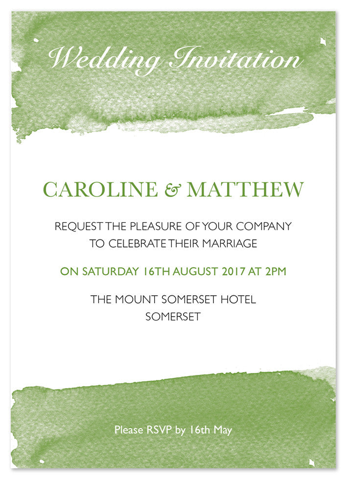 Watercolour wash - Personalised 