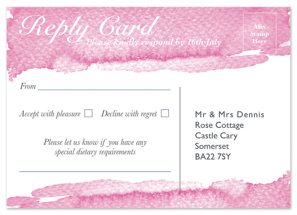 Watercolour wash - Personalised 