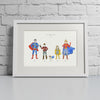 'Super You' Personalised Super Hero Family Print - Personalised 